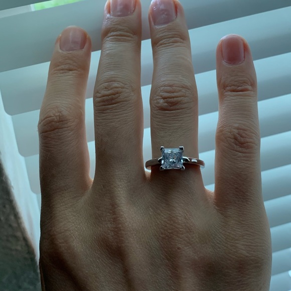 925 Silver Wedding Rings Women  White Sapphire - Picture 6 of 6